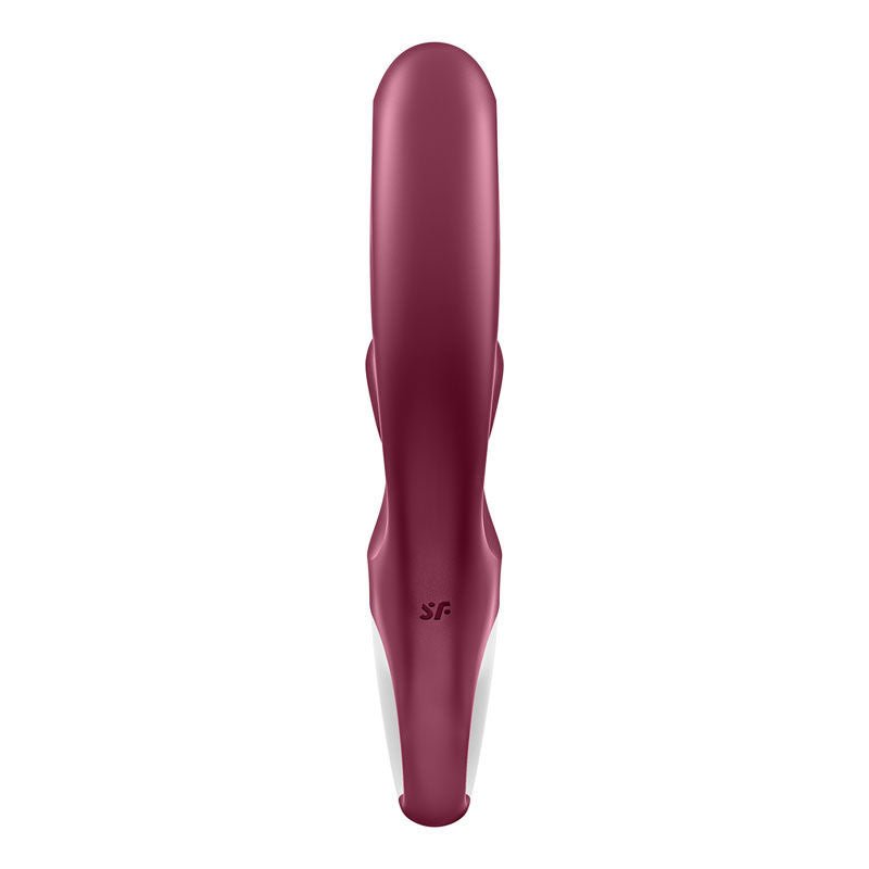 Satisfyer - love me - rabbit vibrator - red-Product back view  | Flirtybay.com.au